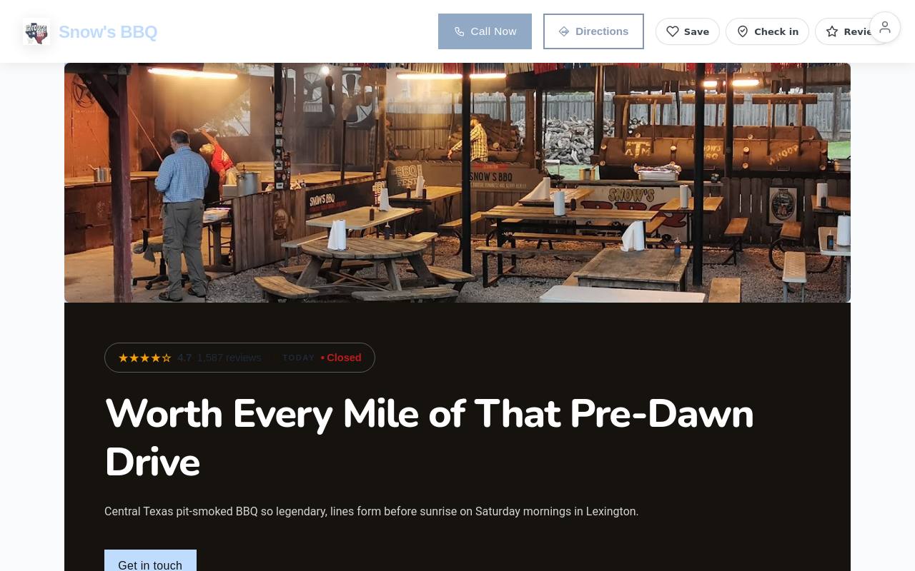 Preview of your live website