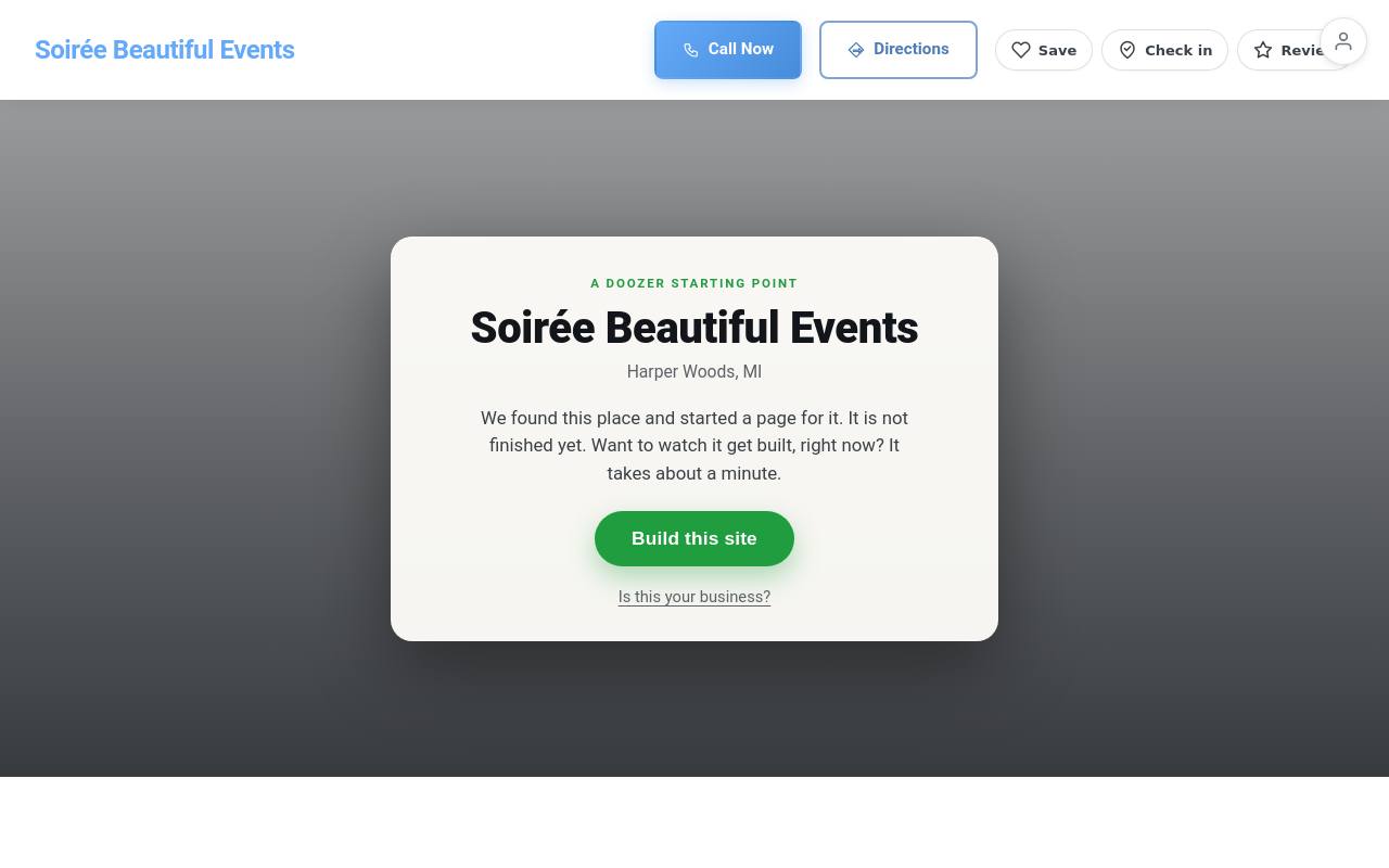 Preview of your live website