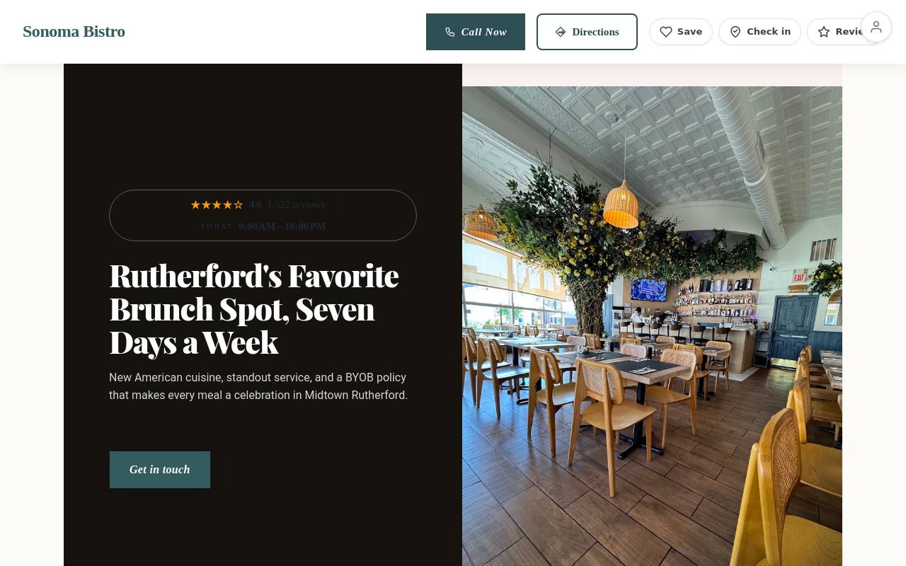 Preview of your live website