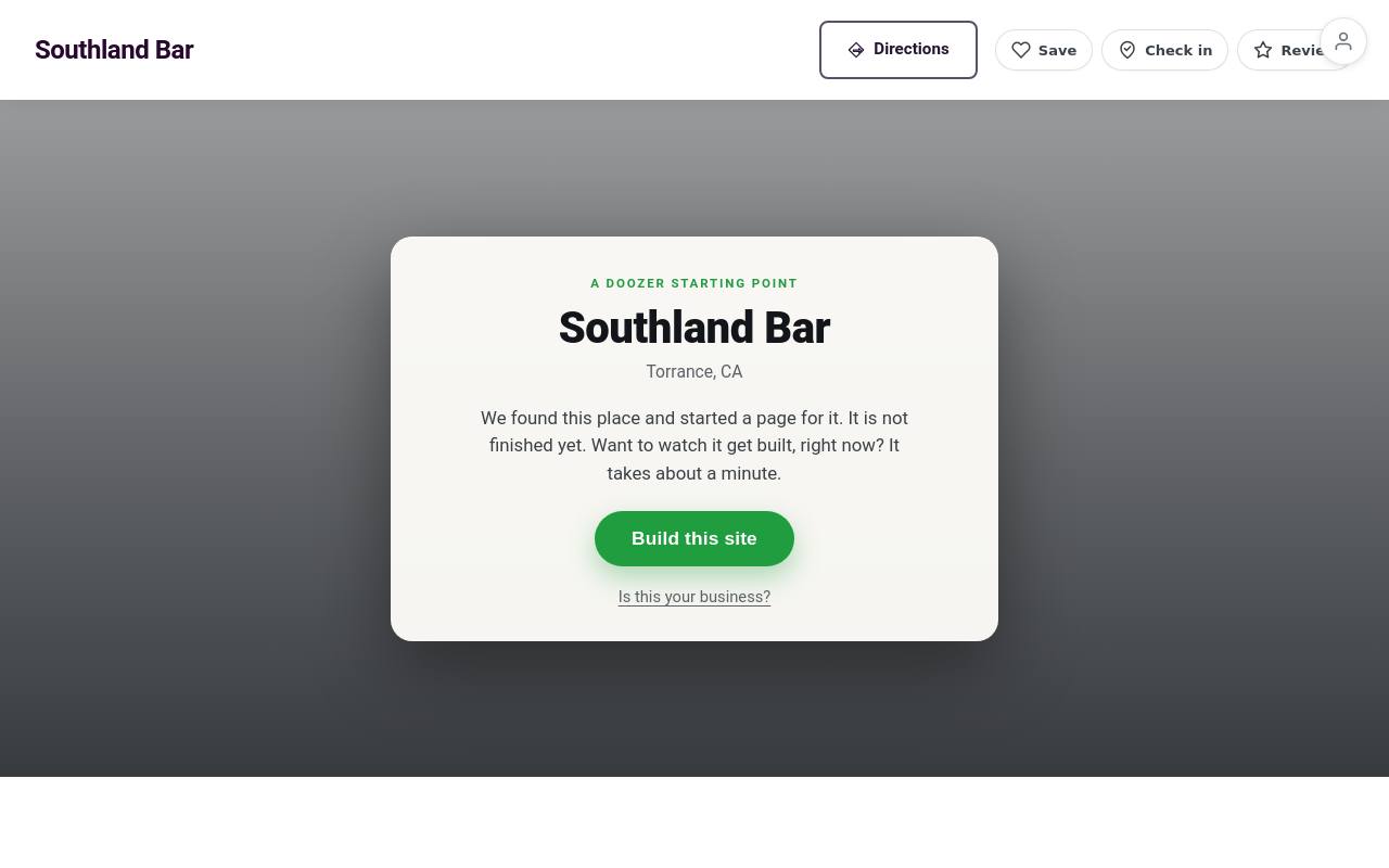 Preview of your live website