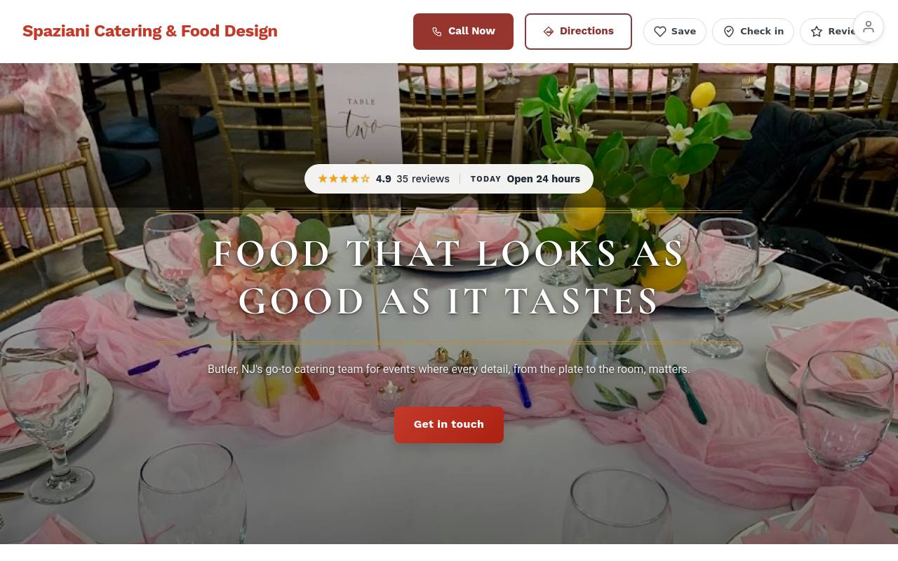Preview of your live website