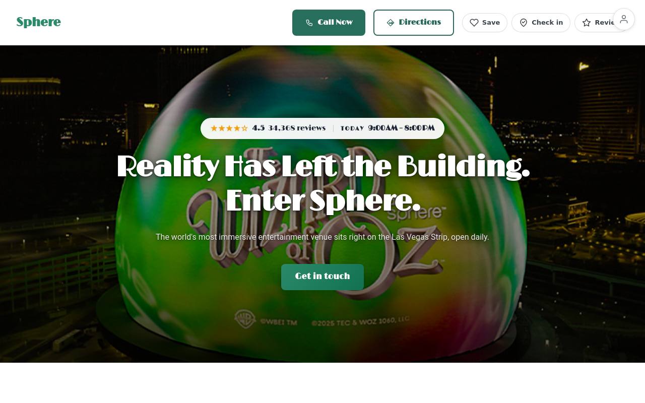 Preview of your live website