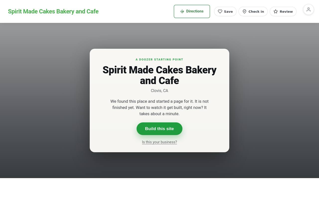 Preview of your live website