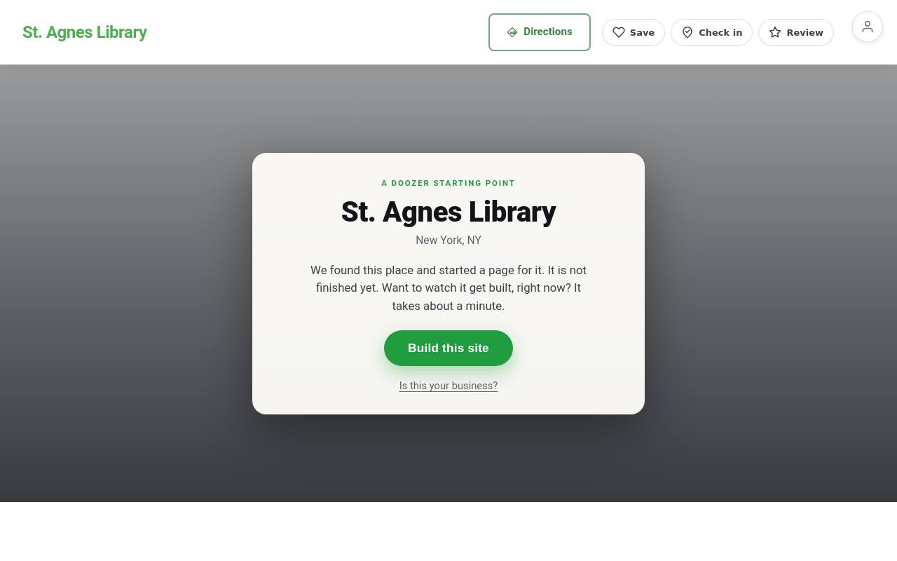 Preview of your live website