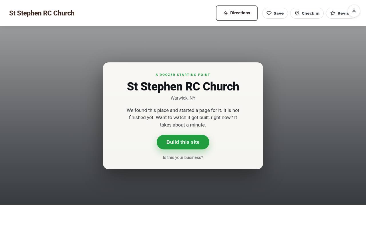 Preview of your live website