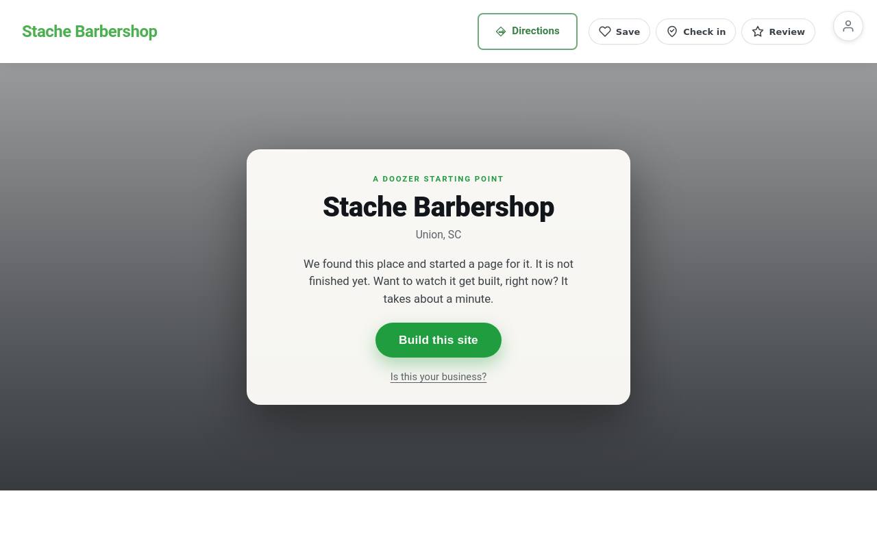 Preview of your live website