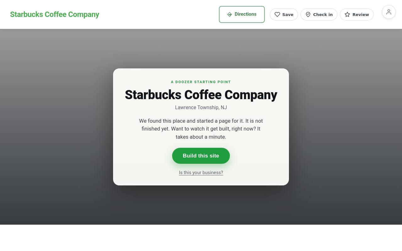 Preview of your live website