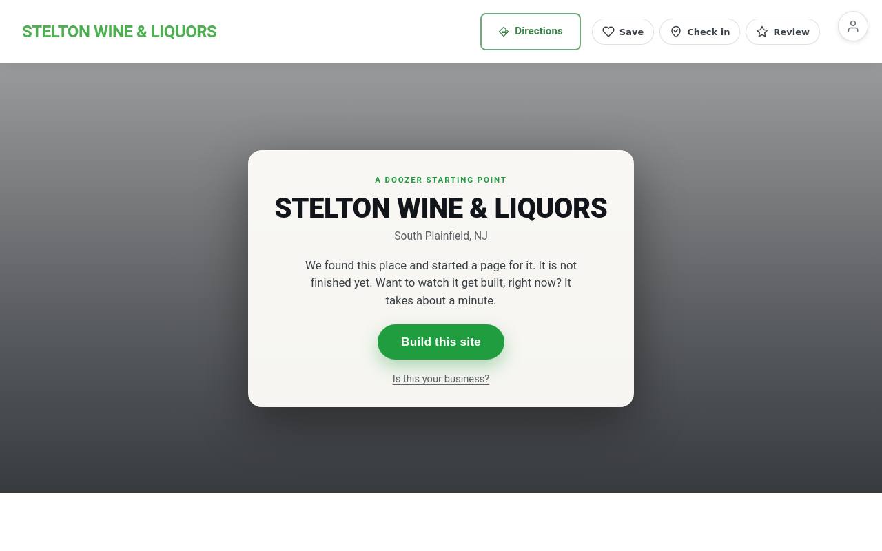 Preview of your live website