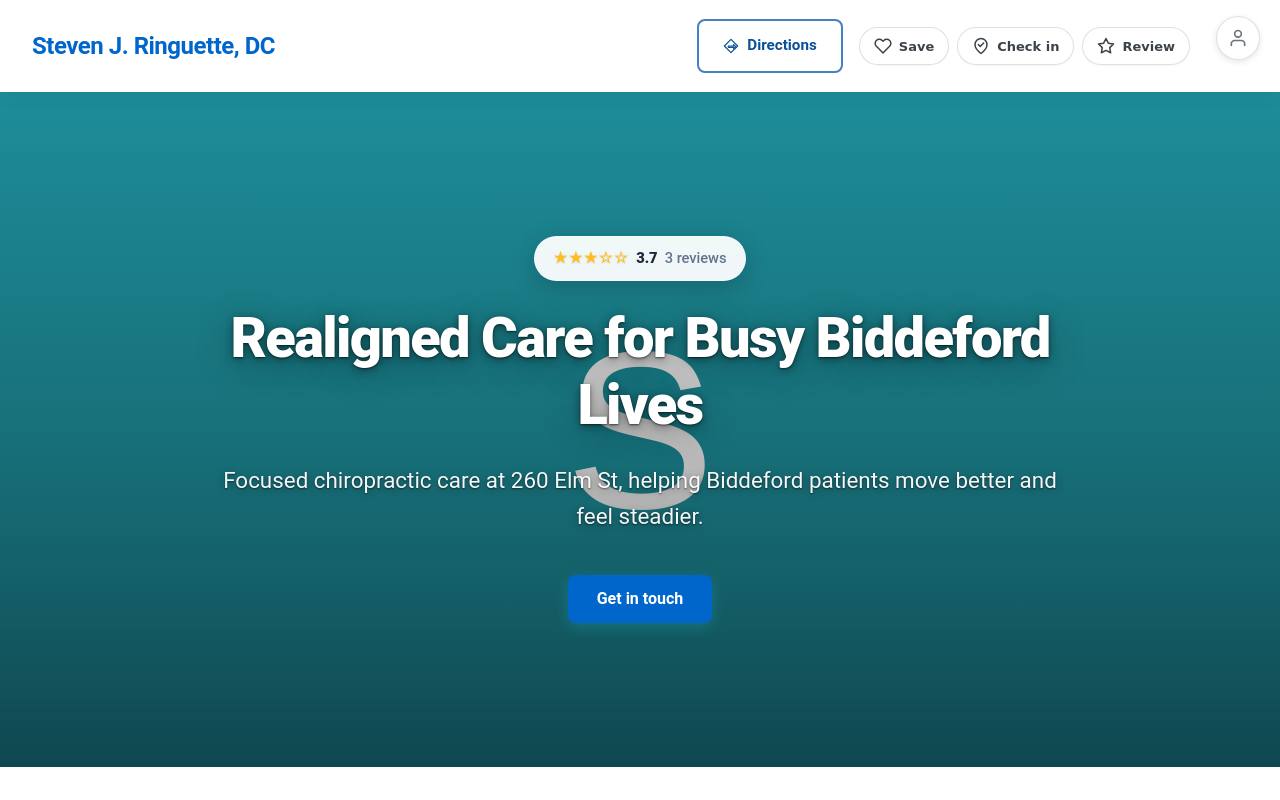 Preview of your live website