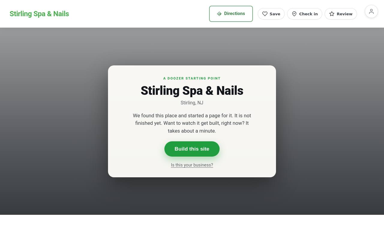 Preview of your live website