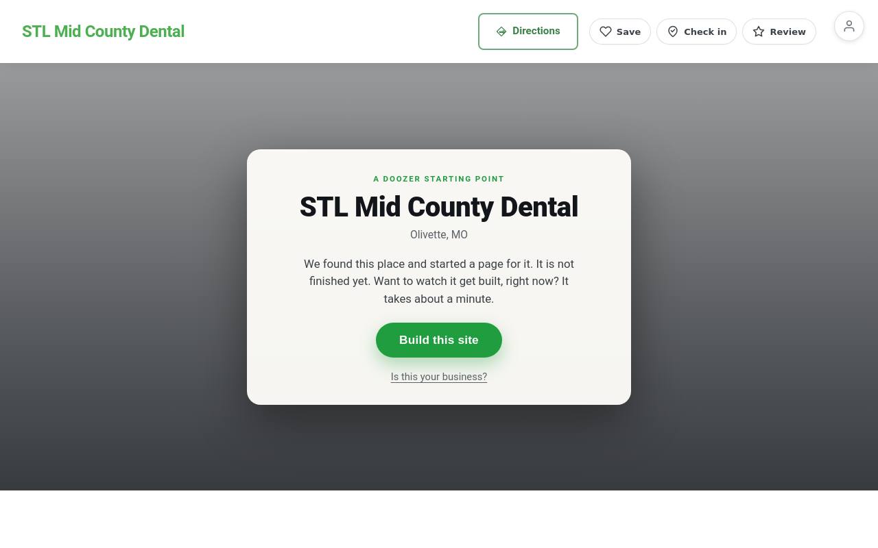 Preview of your live website