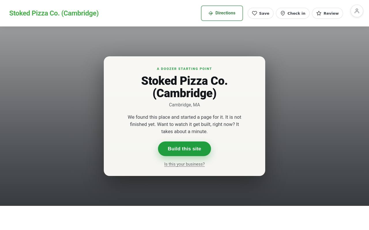 Preview of your live website