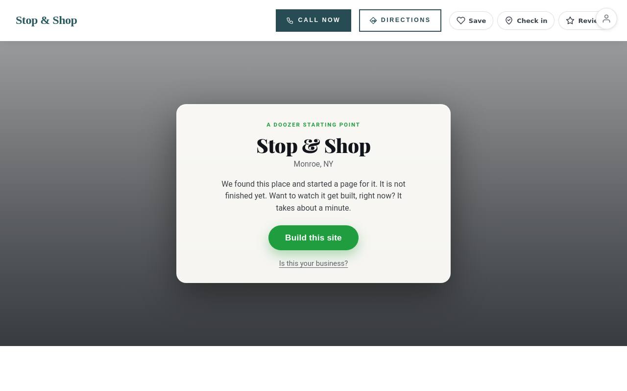 Preview of your live website