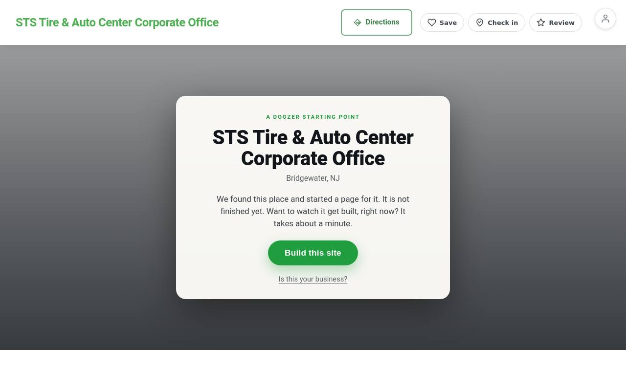 Preview of your live website