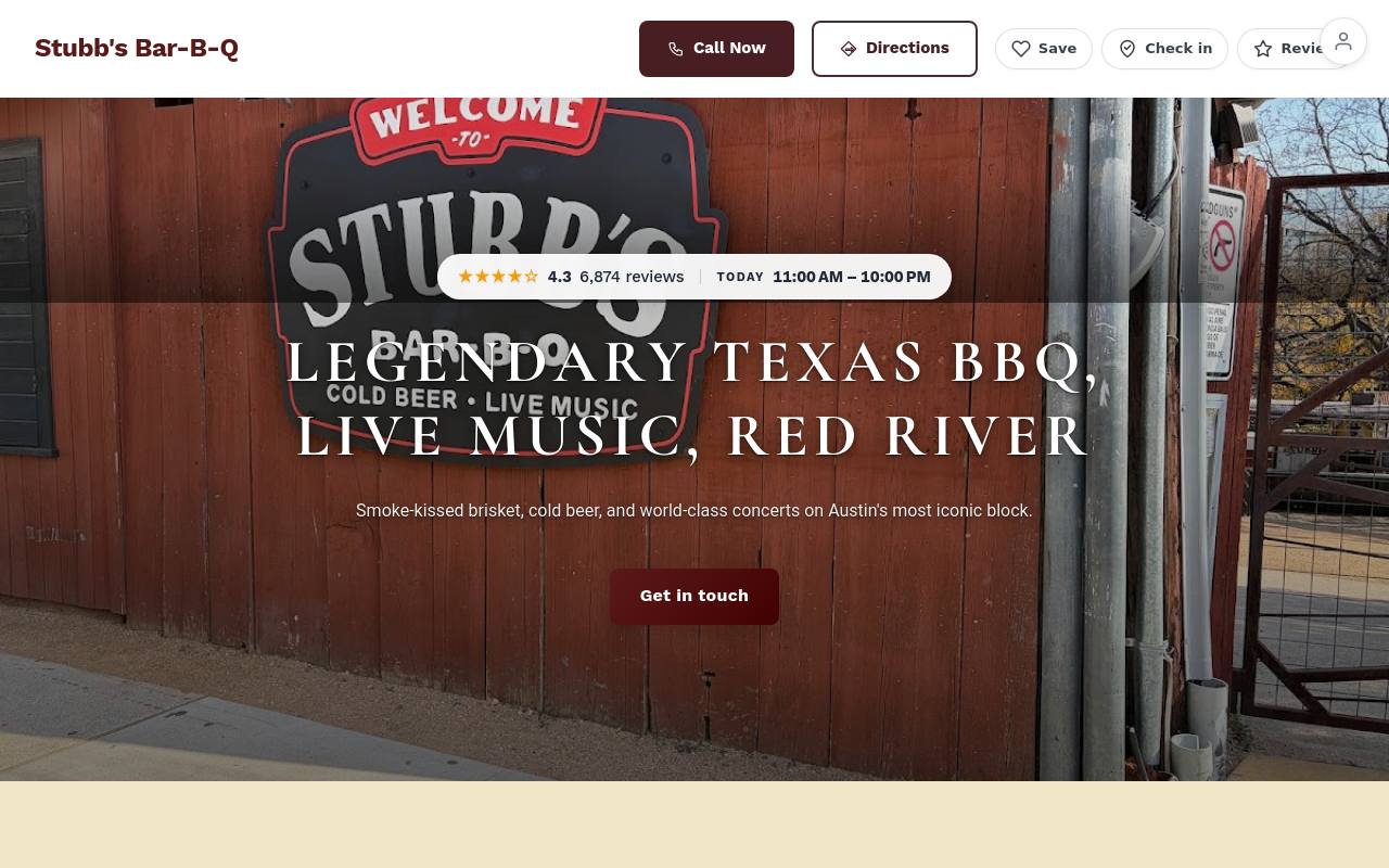 Preview of your live website
