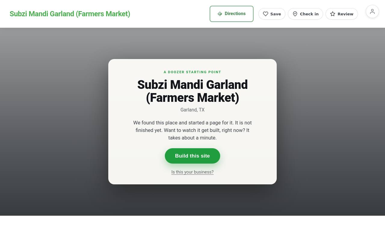 Preview of your live website