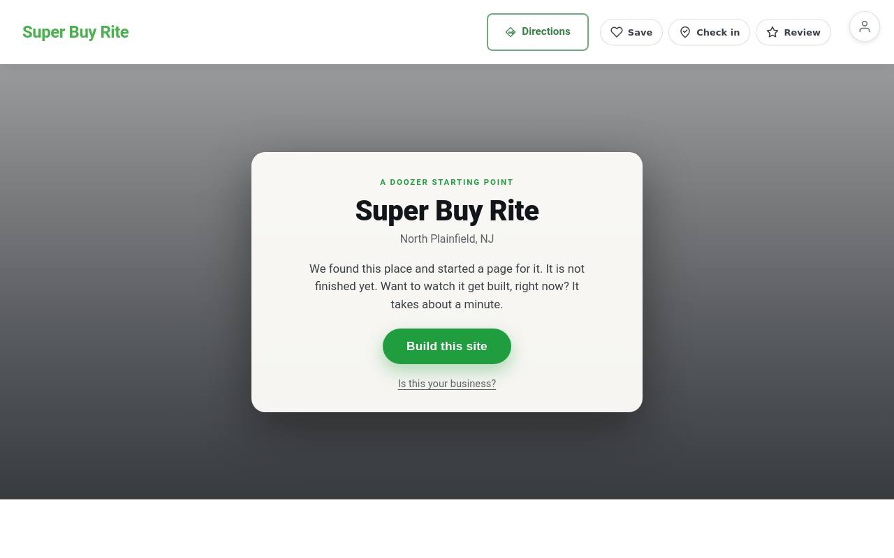 Preview of your live website