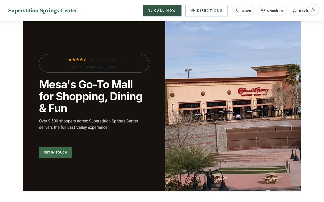 Preview of your live website