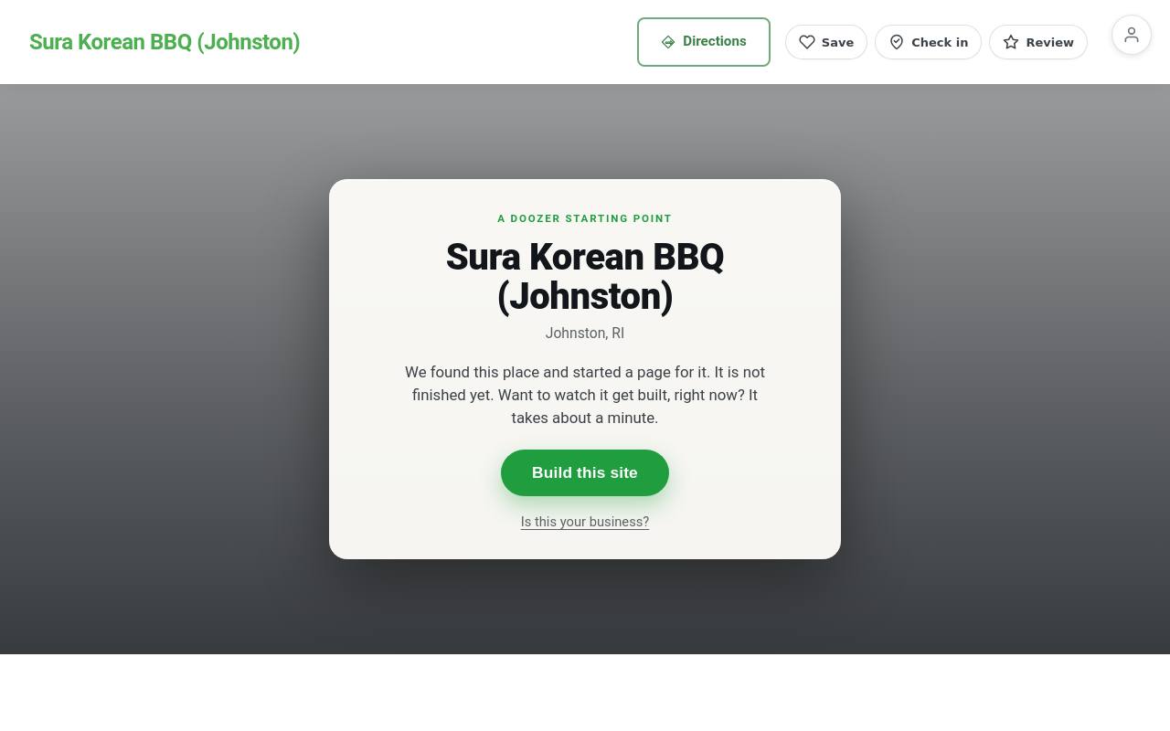 Preview of your live website