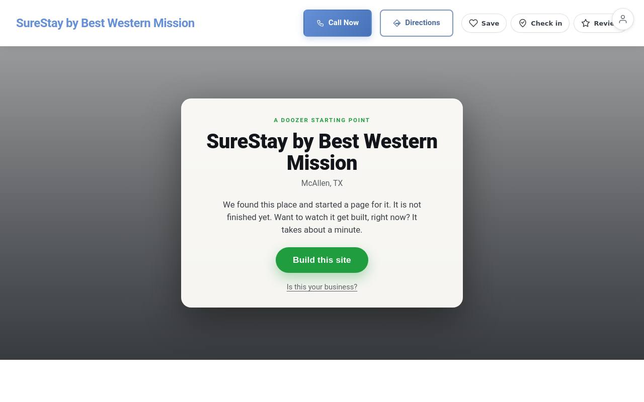 Preview of your live website