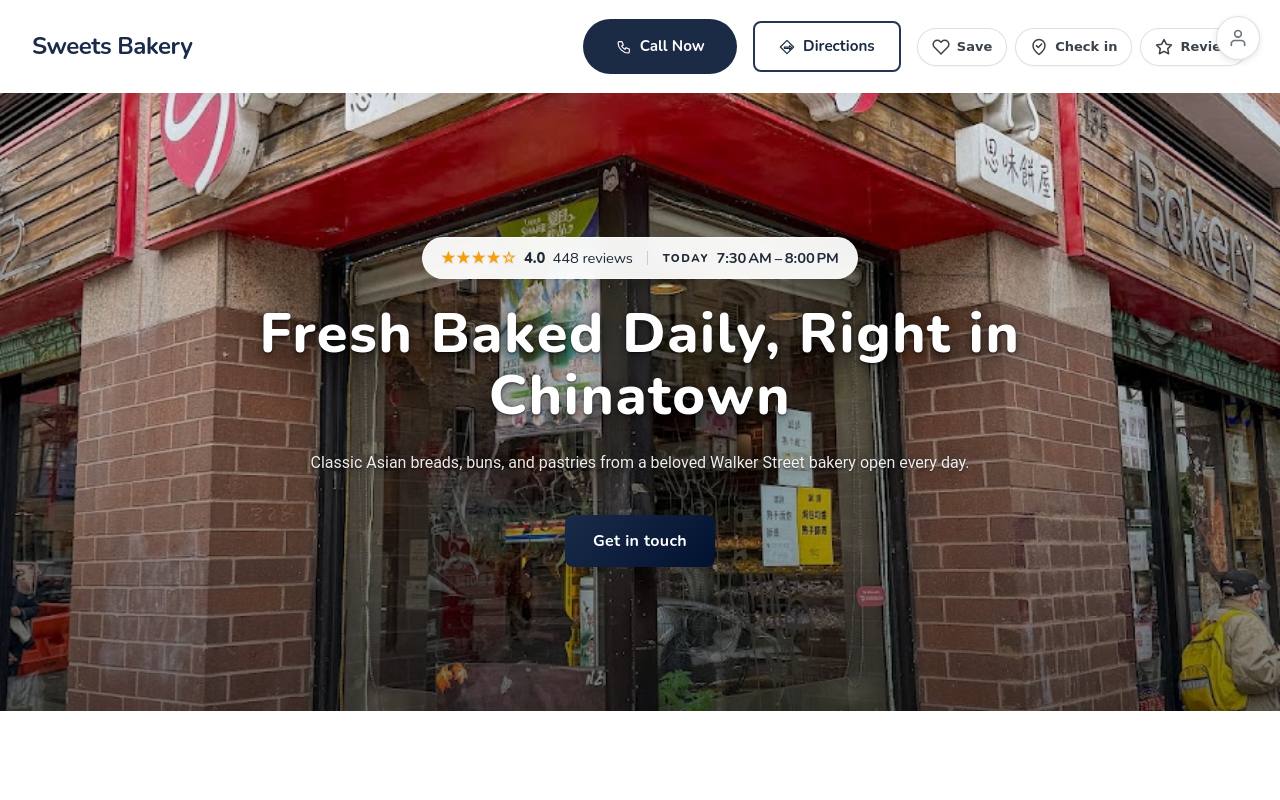 Preview of your live website