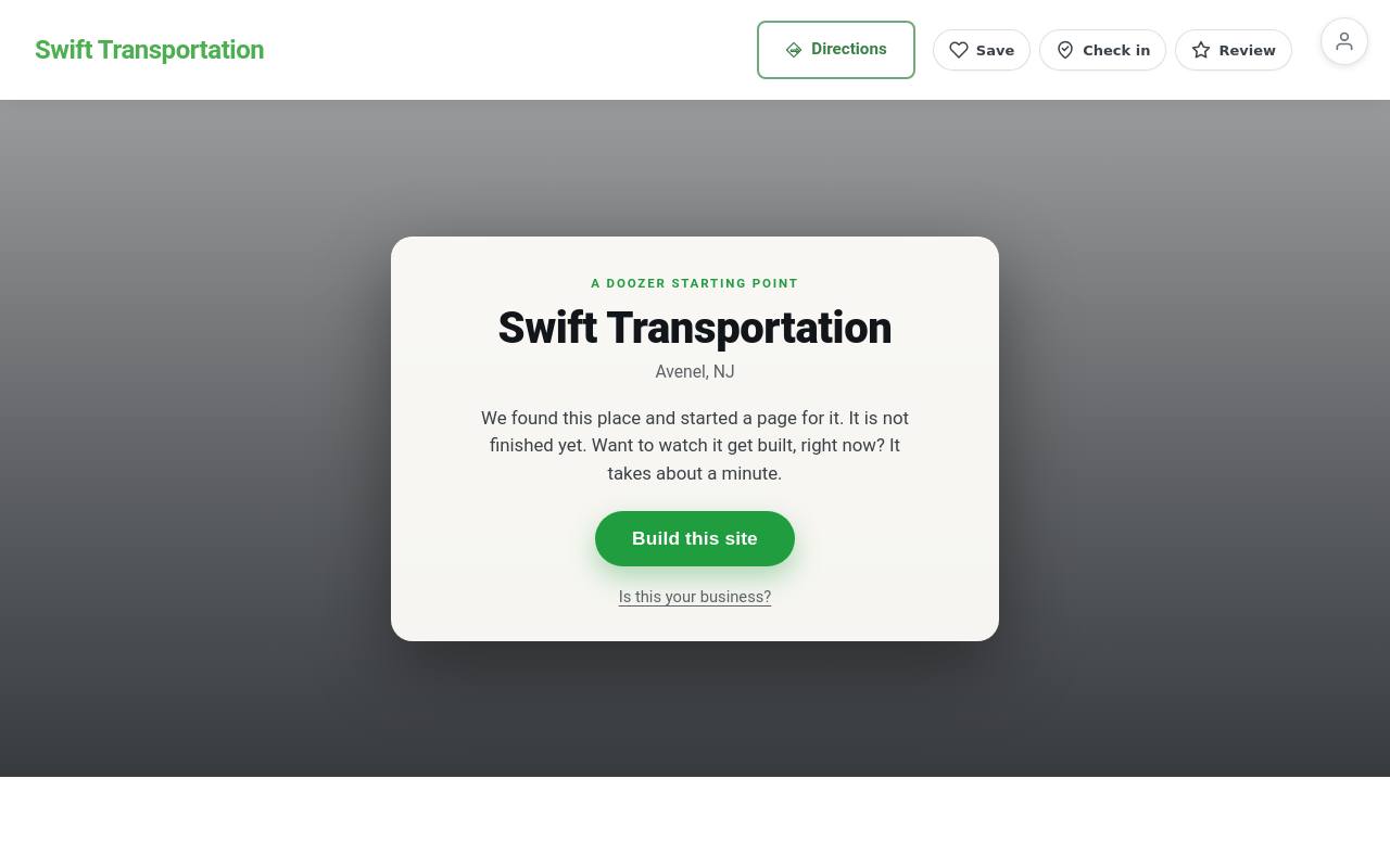 Preview of your live website
