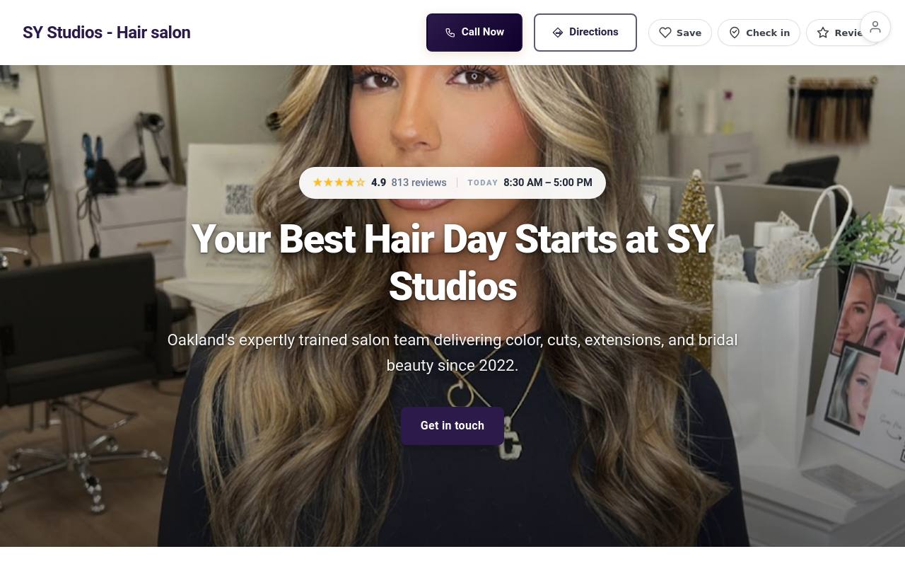 Preview of your live website