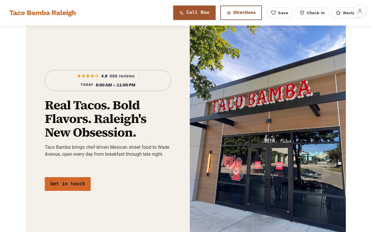 Preview of your live website