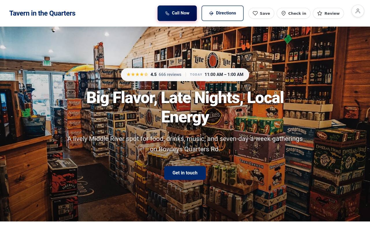 Preview of your live website