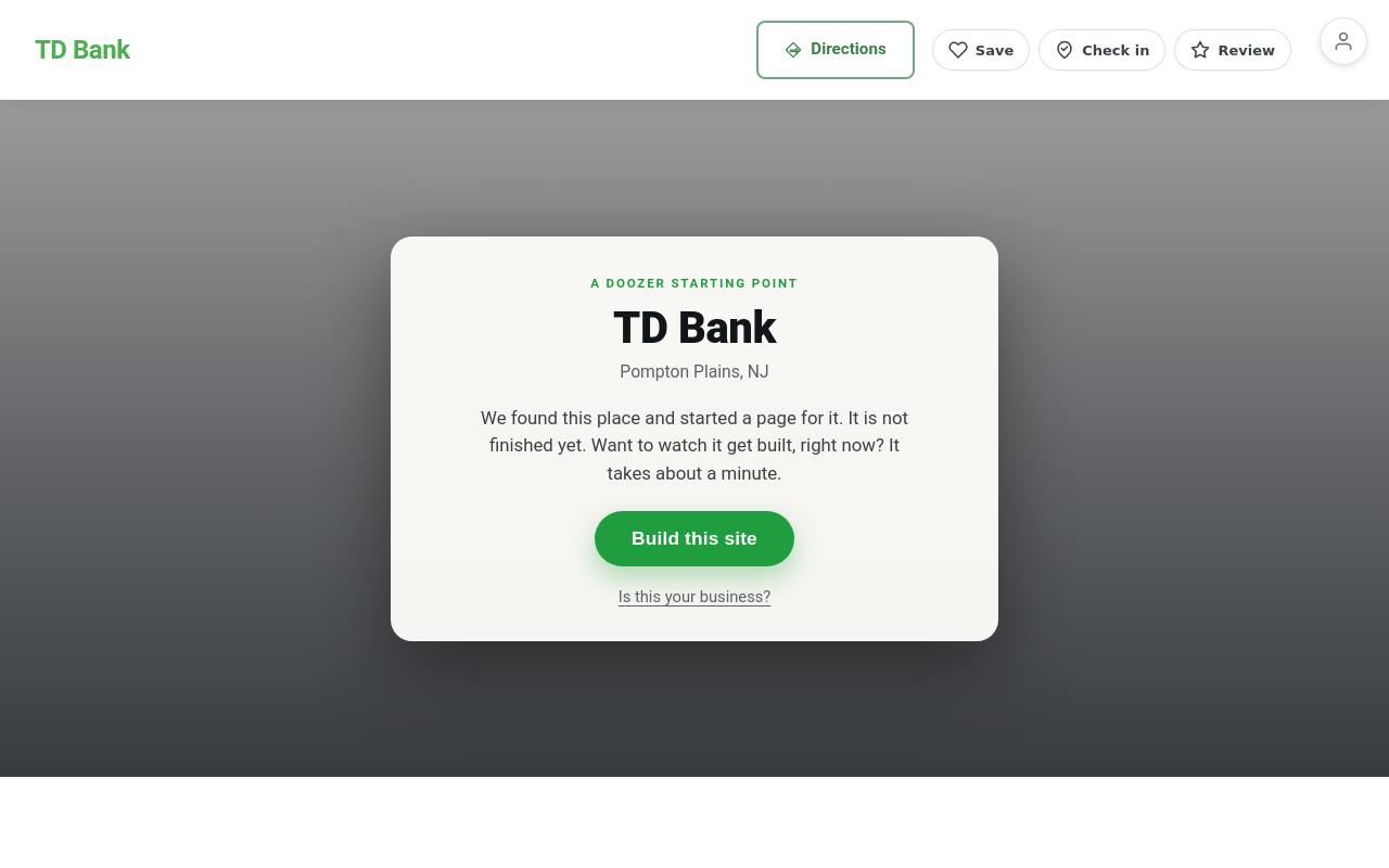 Preview of your live website