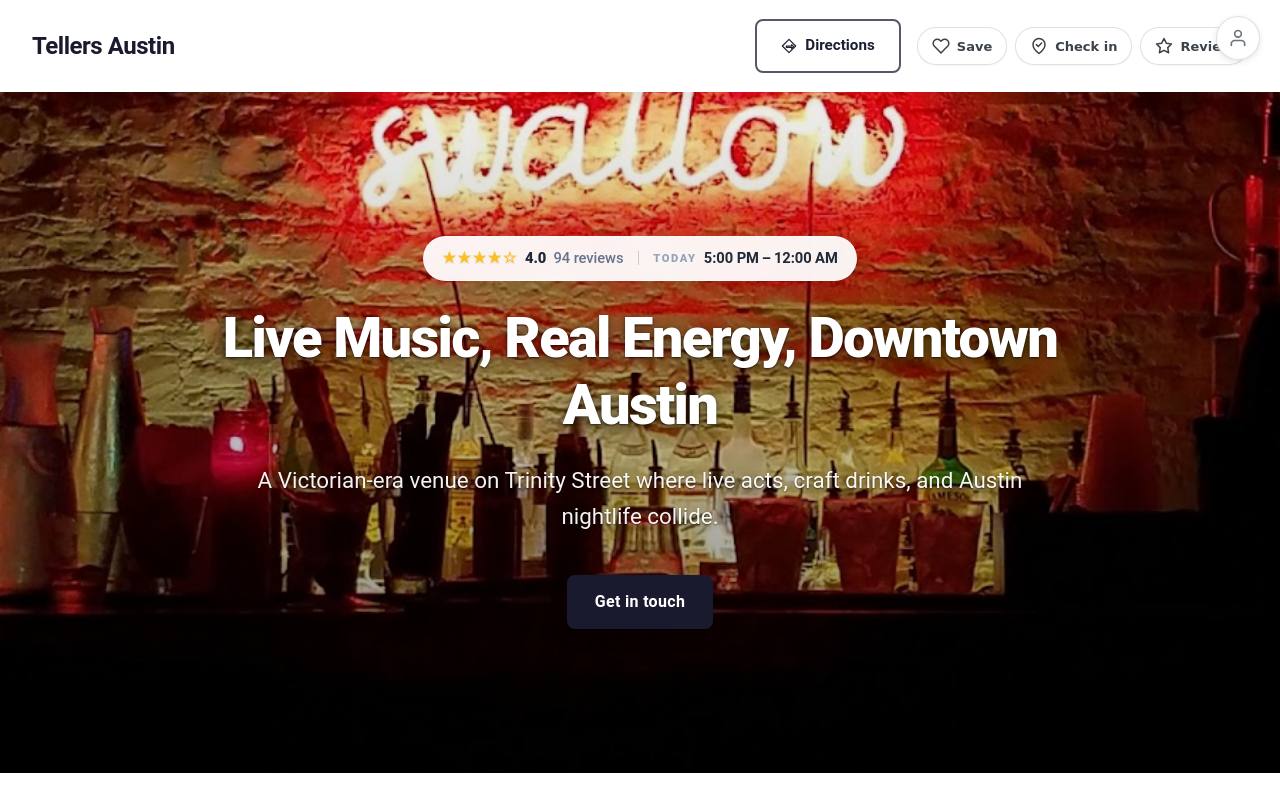 Preview of your live website
