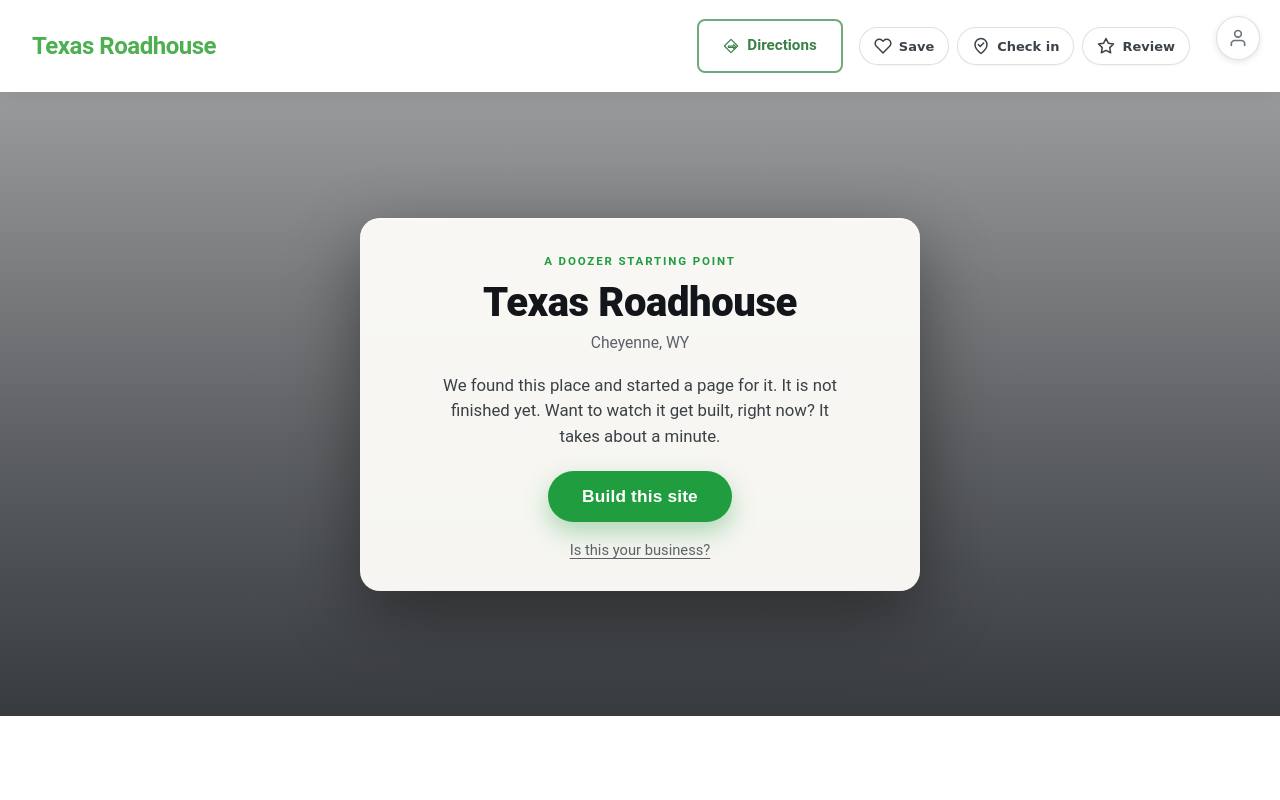 Preview of your live website