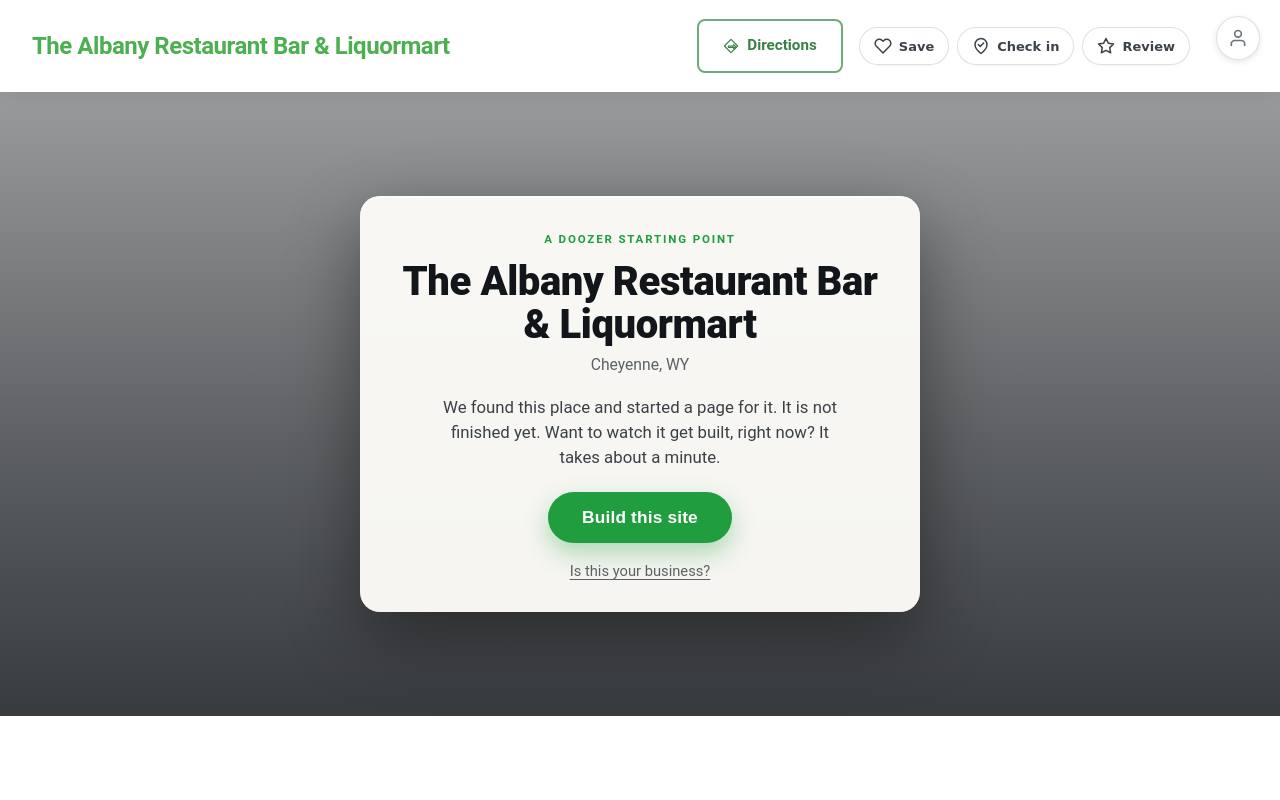 Preview of your live website