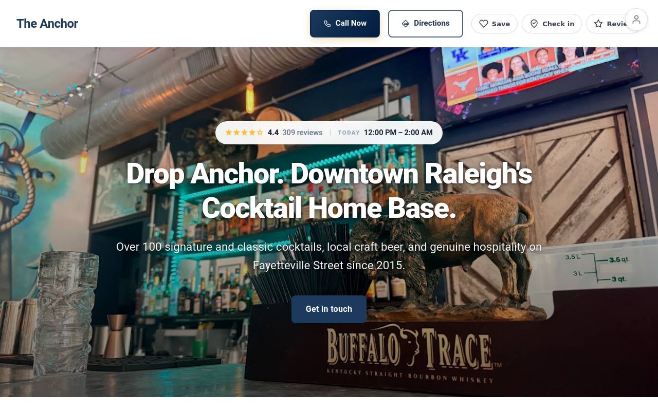 Preview of your live website
