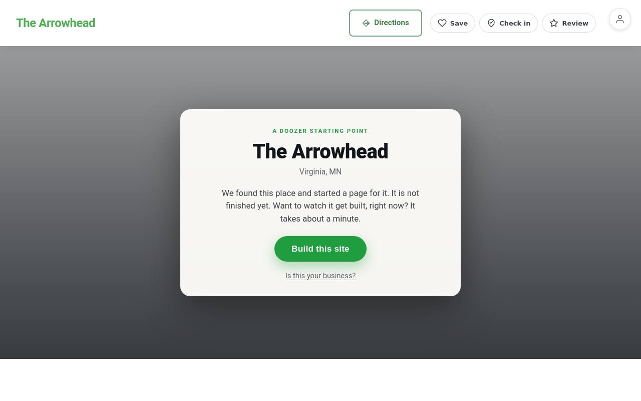 Preview of your live website