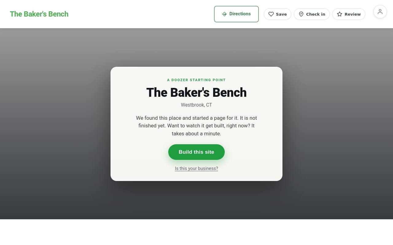 Preview of your live website