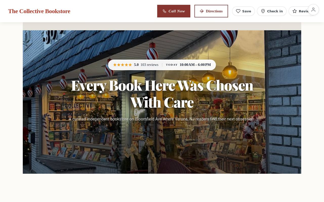 Preview of your live website