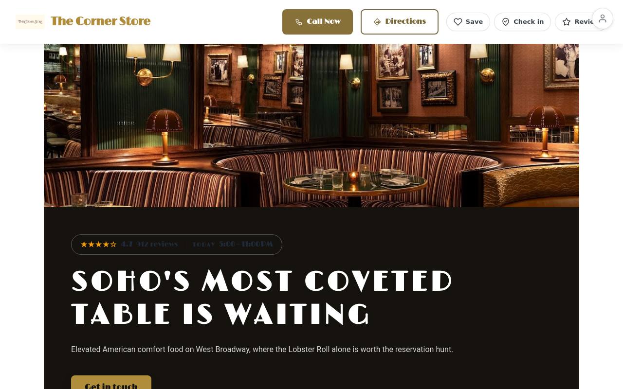 Preview of your live website