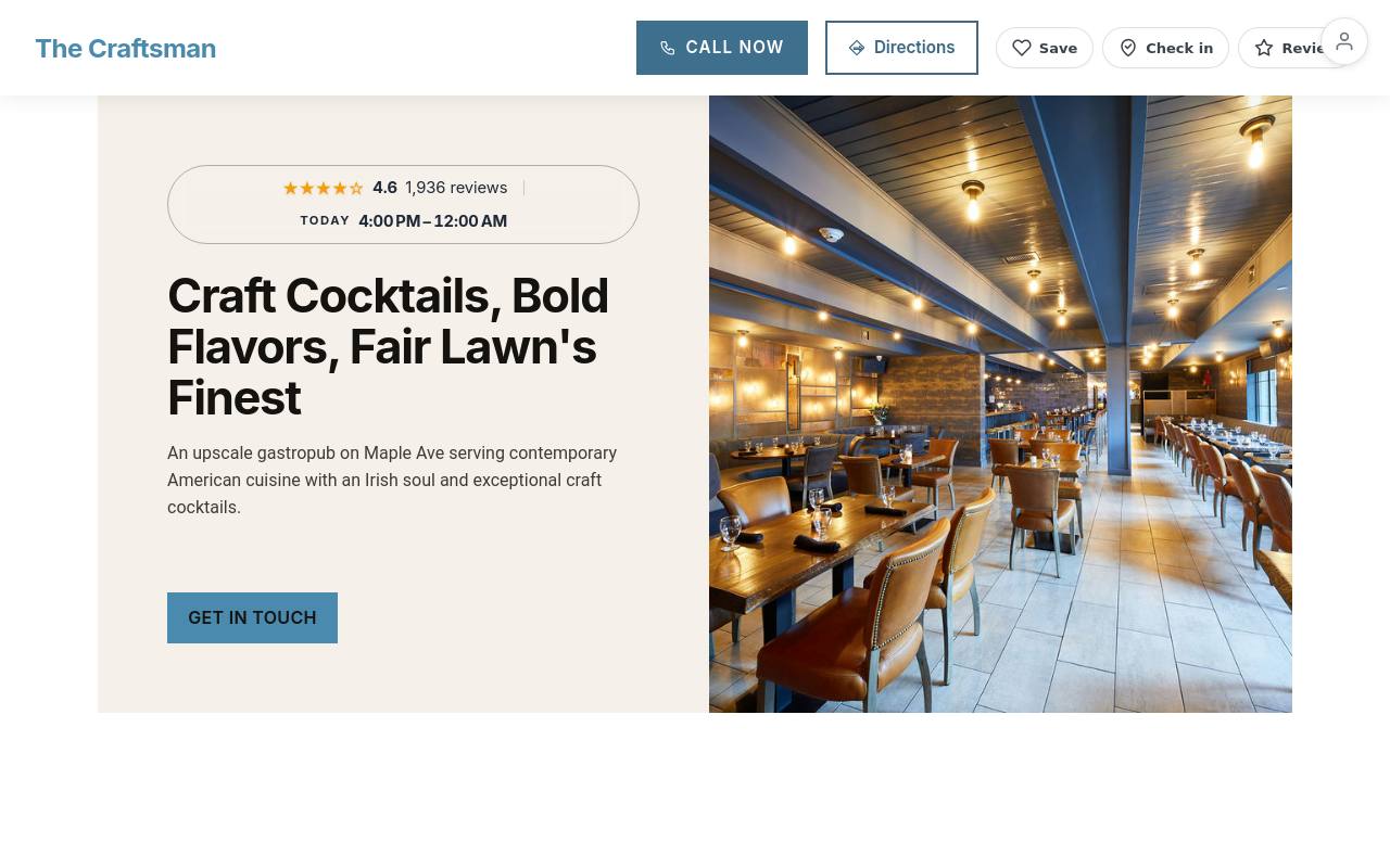 Preview of your live website