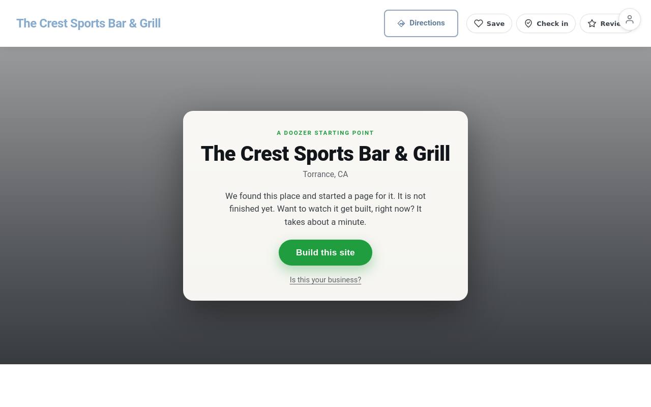 Preview of your live website