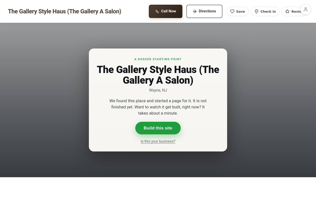 Preview of your live website