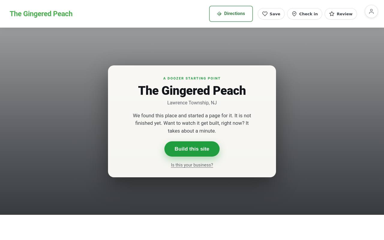 Preview of your live website
