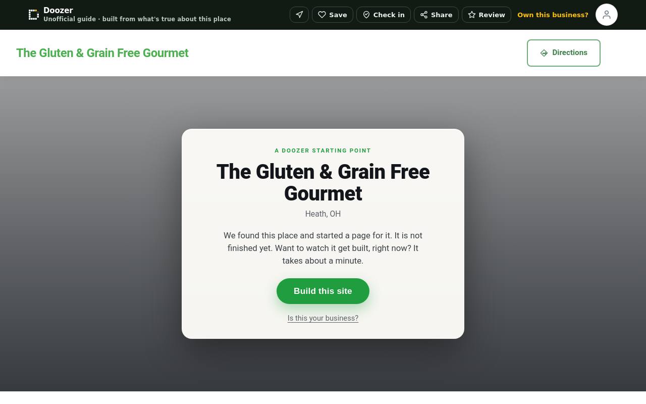 Preview of your live website