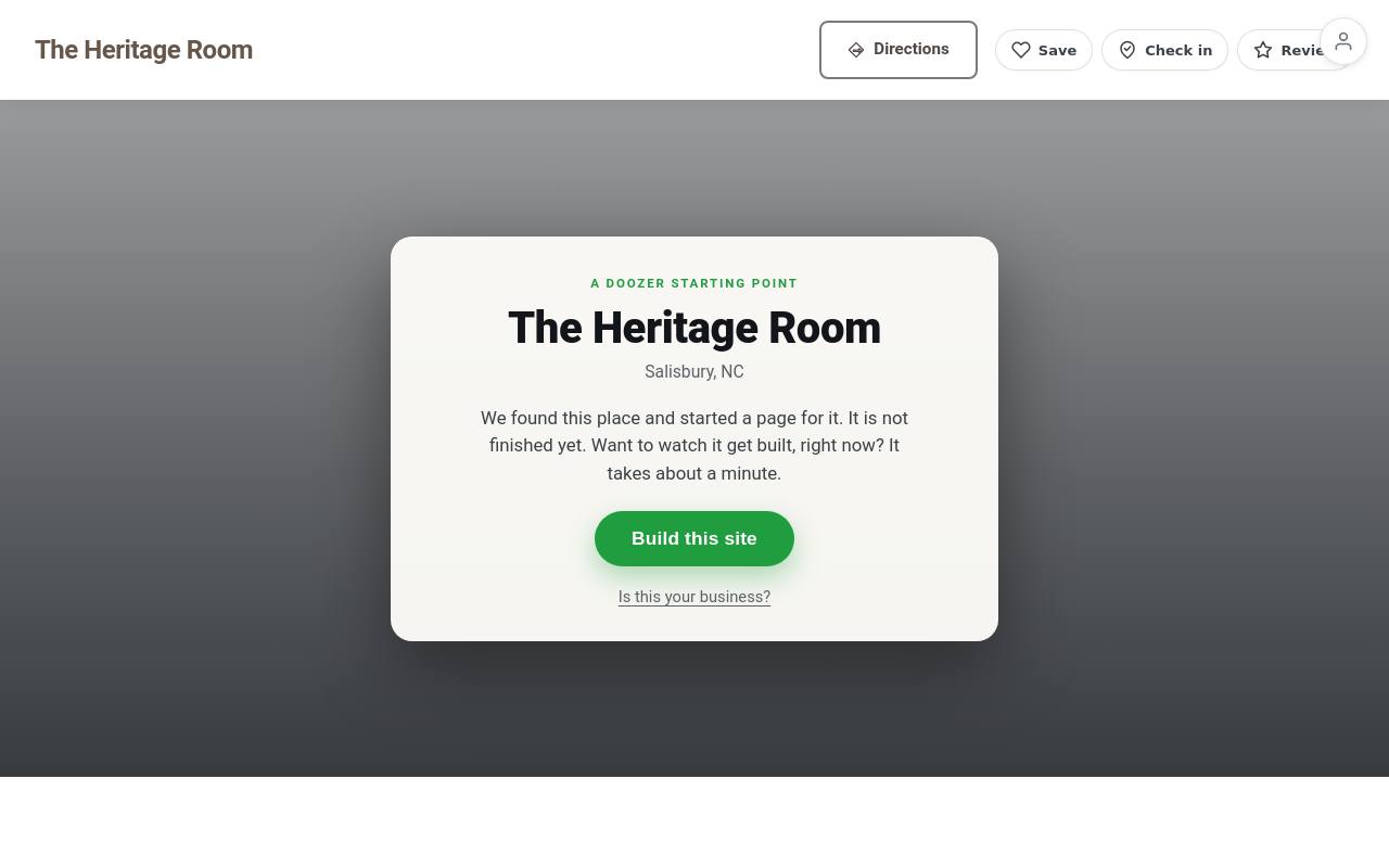 Preview of your live website