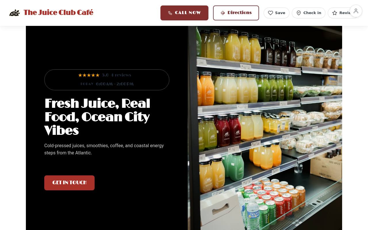 Preview of your live website