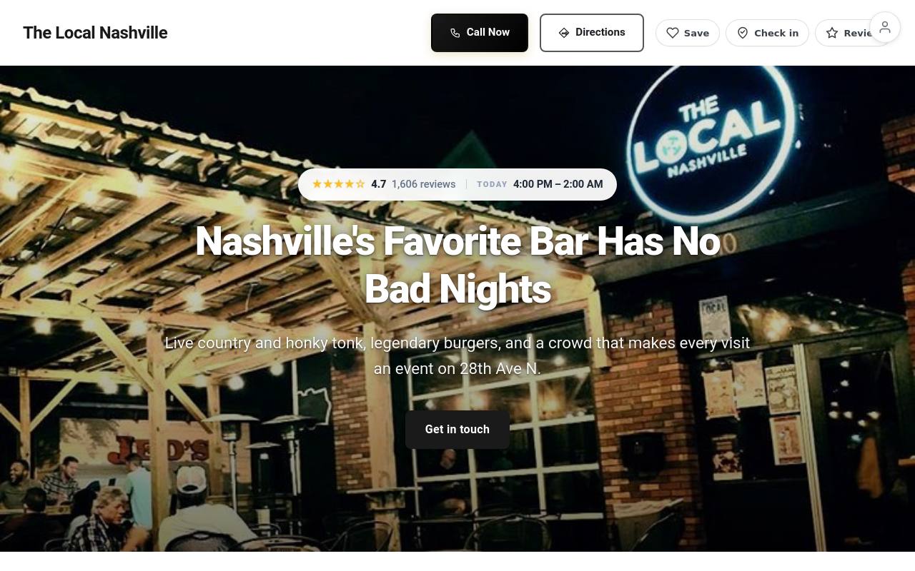 Preview of your live website