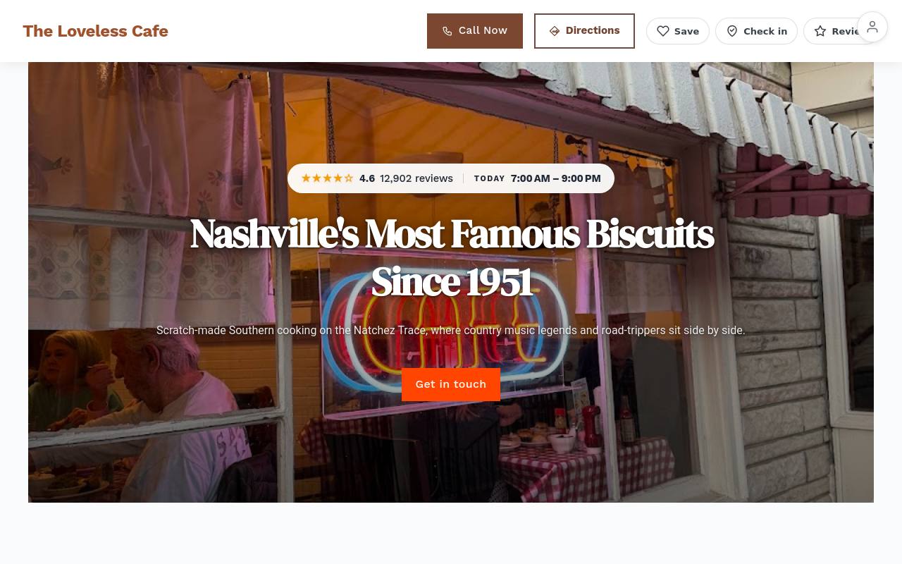 Preview of your live website