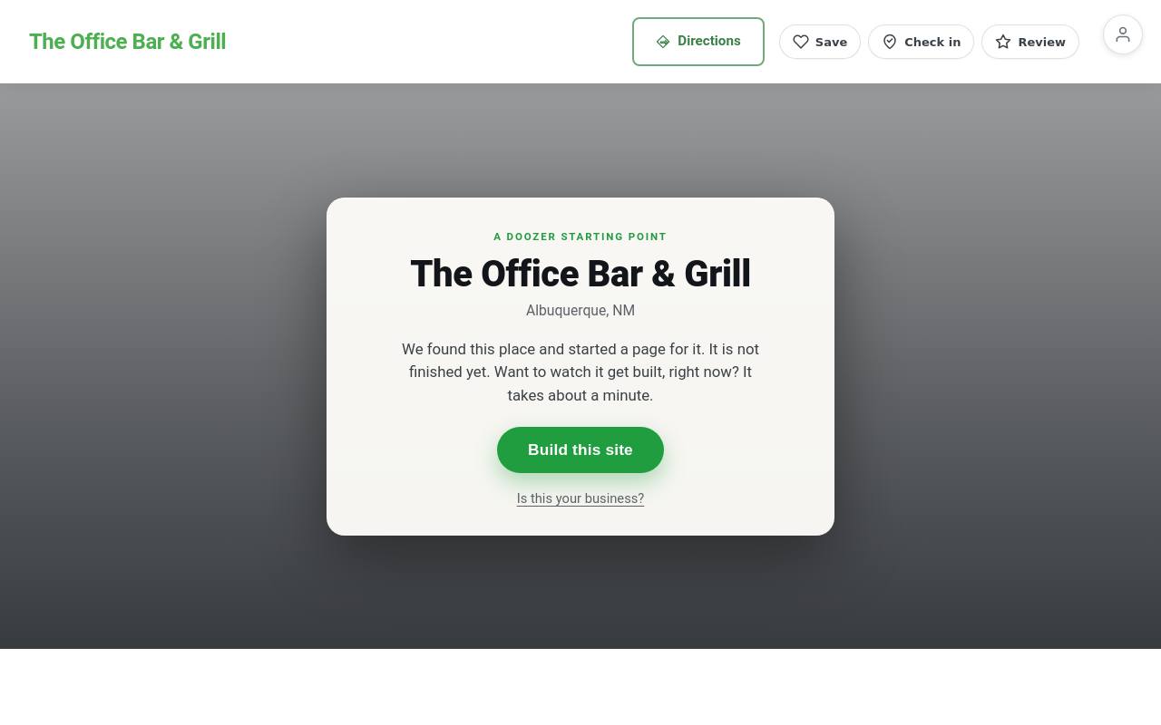 Preview of your live website