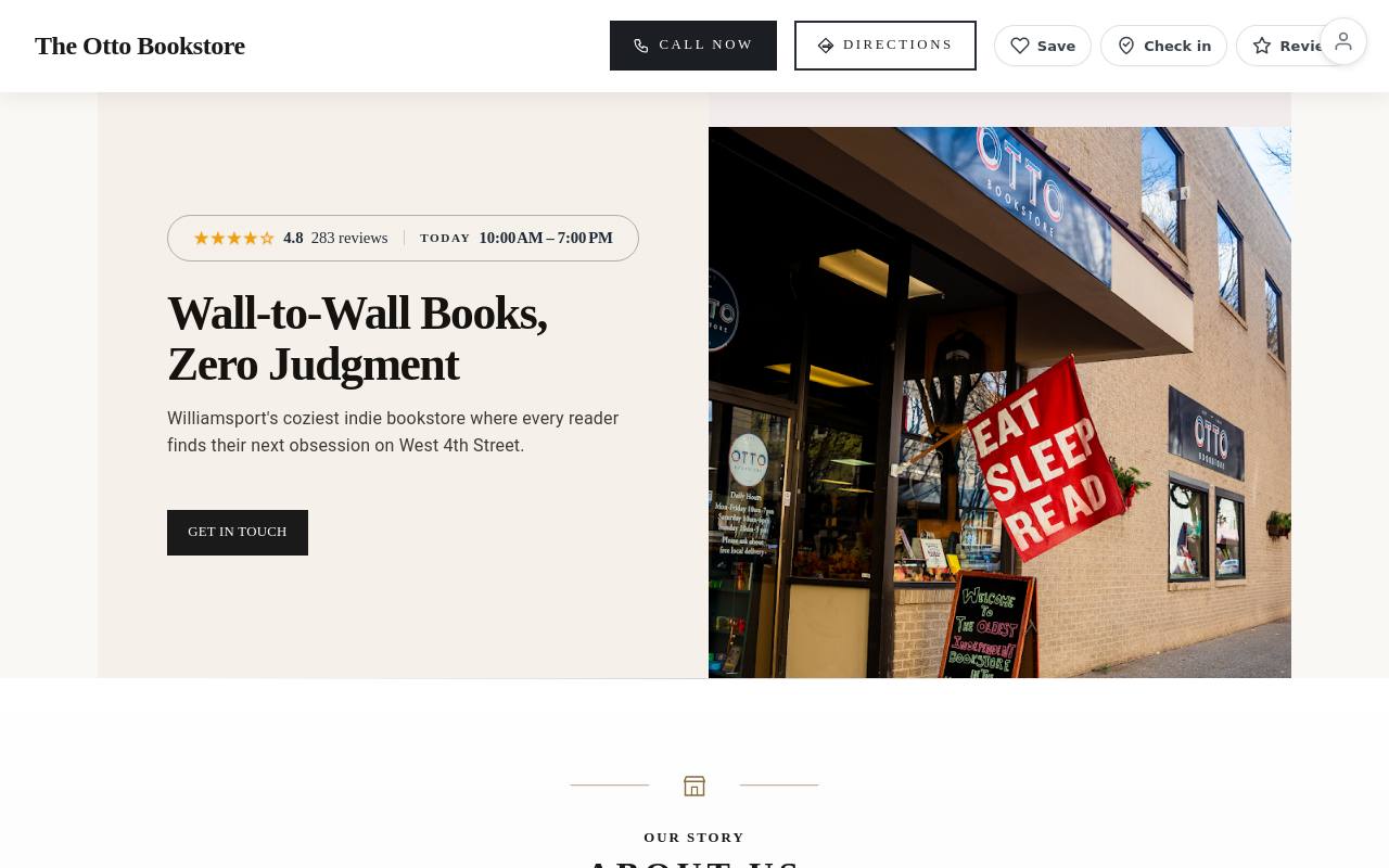 Preview of your live website