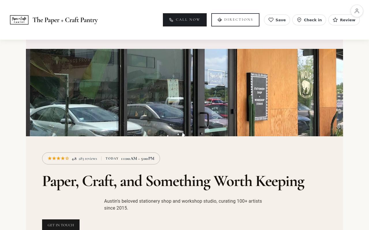 Preview of your live website
